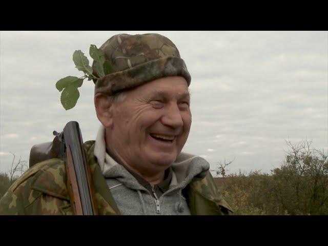 Загонная охота на кабана (Wild boar hunting with dogs).