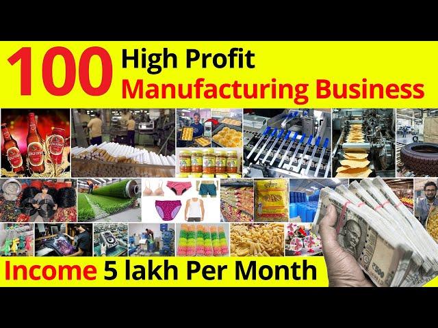 Top 100 Best Manufacturing Business Ideas In India || Small Business Ideas 2024 & 2025