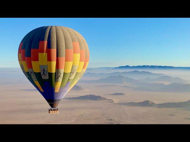 Hot air balloon flight over Namibia's desert | SPECTACULAR travel experience (4K)