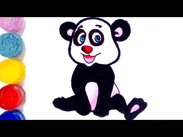 How to Draw a Panda | Drawing for beginners - Step by step | leena drawing