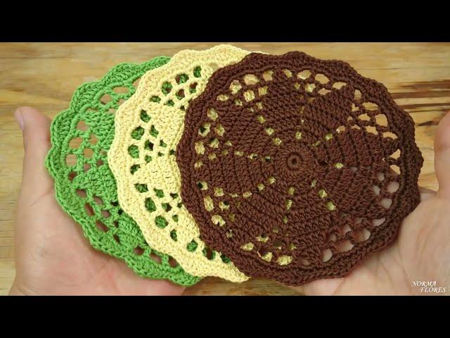 How to knit an easy crochet mat for beginners step by step.