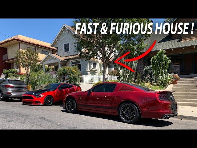 MUSTANGS Cruise to the FAST & FURIOUS House !!!!