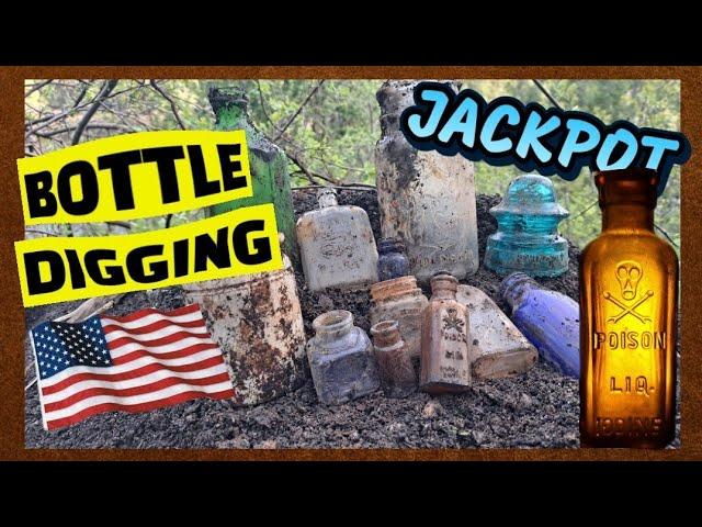 2025 Bottle Digging A HUGE Bottle Dump On A Hillside ~ POISON Hemingray Cognac ©