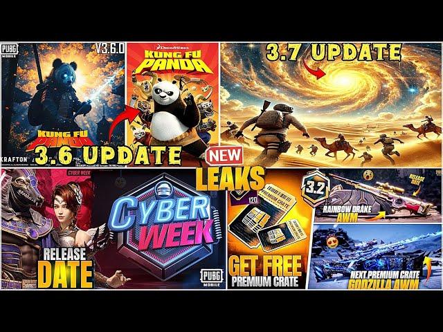 OMG  3.6 UPDATE IS HERE | NEW KUNG FU PANDAX PUBGM COLLAB| NEW 3.7 UPDATE FULL LOOK| PUBGM/BGMI