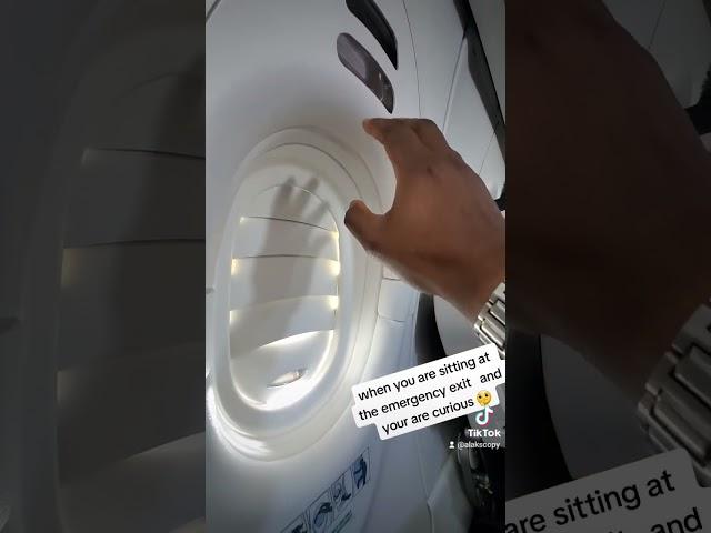 Just curious. #curious #airplane #flying #emergencyexit #a220 #viral #funny #aviation #fyp