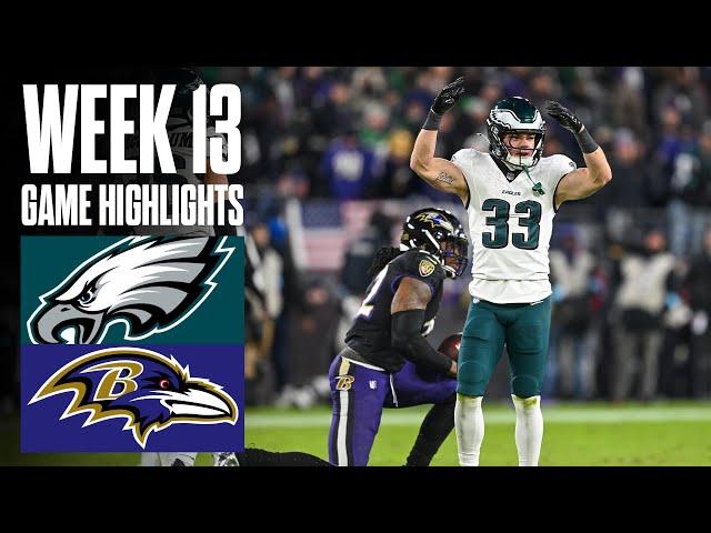 Eagles vs Ravens | Week 13 Highlights