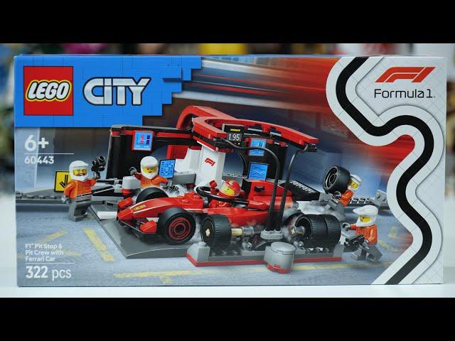 LEGO City 60443 F1® Pit Stop & Pit Crew with Ferrari Car - LEGO Speed Build Review