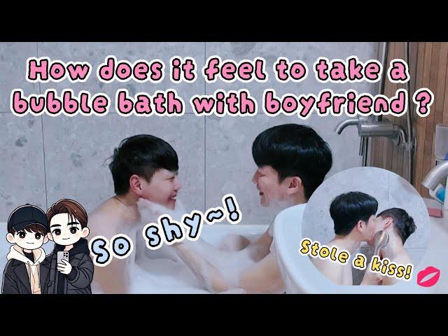 Gay Couple’s Bubble Bath 🫧 Shy or Sweet?變得太害羞嗎？這才是情侶該有的泡澡方式？| ENG SUB