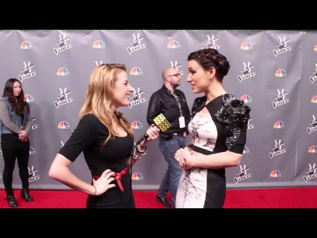 AfterBuzz TV The Voice Top 10 Red Carpet Interview with Kat Robichaud