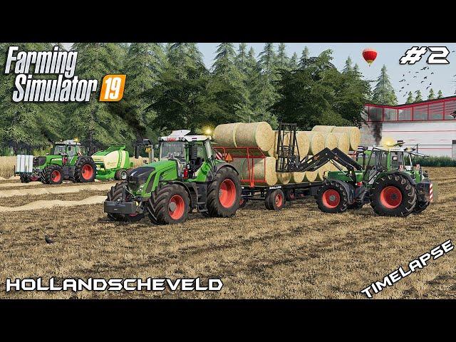 Baling 71 STRAW bales with FENDTs  | Animals on Hollandscheveld | Farming Simulator 19 | Episode 2