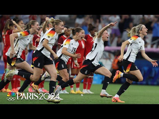 Germany OUTLASTS Canada in PKs, advances to women's soccer semis of Paris Olympics | NBC Sports