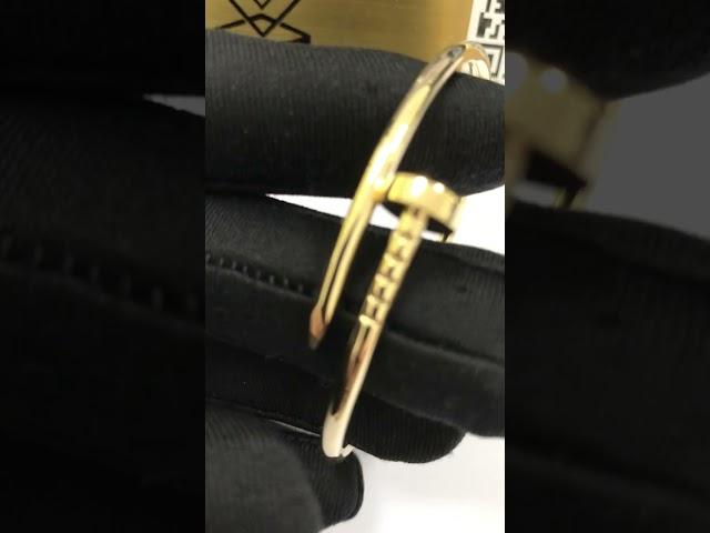 18K Yellow Gold Cartier  Nail bracelet Small Model B6062617 #18kbracelet #cartier #cartierbracelet