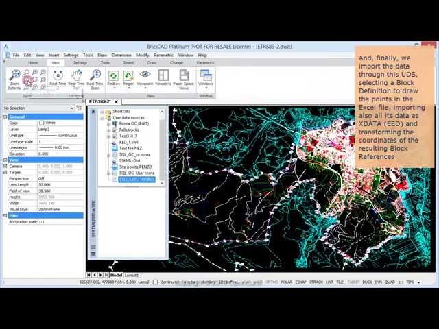 Import coordinates from Excel to BricsCAD - Spatial Manager TP