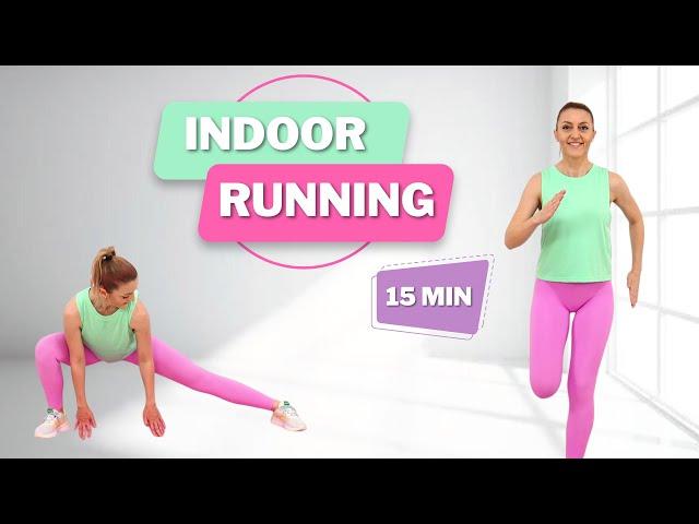 15 Min Indoor Running Workout// Run in Place Workout // At Home Jogging Cardio Workout