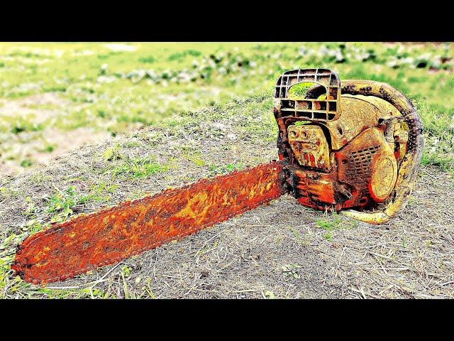 Restoration Abandoned Rusty Gasoline ChainSaw