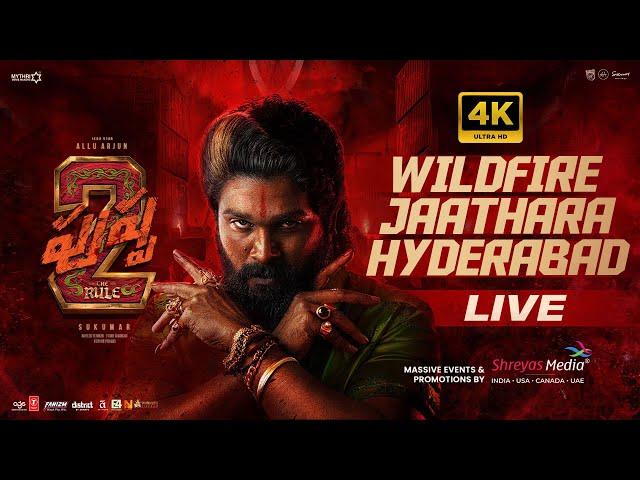  PUSHPA'S WILDFIRE JAATHARA - HYDERABAD LIVE 4K  | Allu Arjun, Sukumar, DSP, Rashmika Mandanna