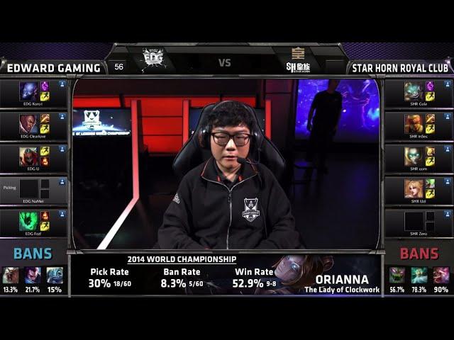 Royal Club vs Edward Gaming | Game 2 Quarter Finals S4 Worlds LOL 2014 Playoffs | SHR vs EDG QF G2