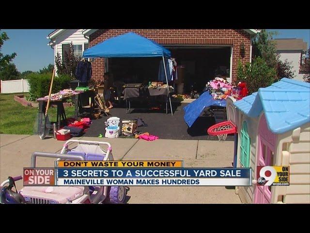 Three secrets to successful yard sale.