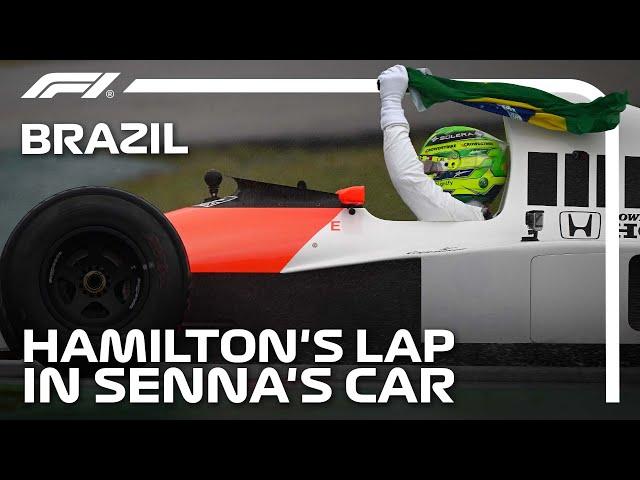 Lewis Hamilton Drives Ayrton Senna's Car | 2024 Sao Paulo Grand Prix