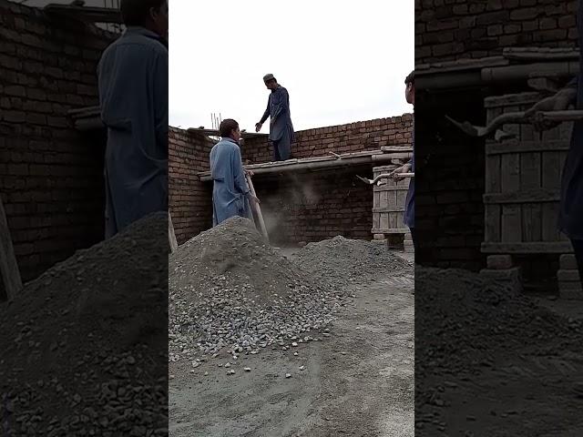 Labours mixing cement with crush and sand for construction #cement #crush #sand #shorts