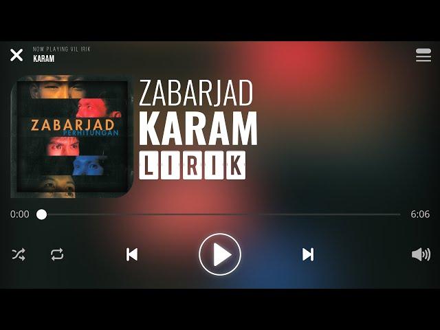 Zabarjad - Karam [Lirik]