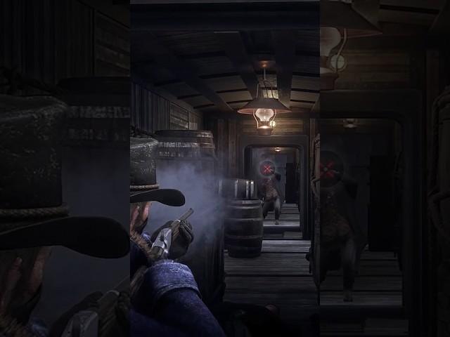 RDR_2 Face-to-face shooting in the train.