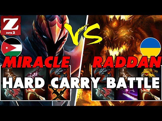 MIRACLE (DRAGON KNIGHT) vs RADDAN (SHADOW FIEND) - Battle Of Hard Carry Dota 2 Players - Z Dota 2