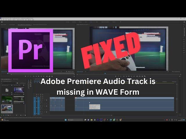 {Fixed} Adobe Premiere Audio Track is missing in WAVE Form