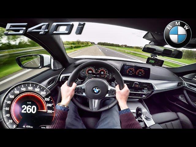 BMW 5 Series 2017 M Sport 540i G30 ACCELERATION & AUTOBAHN TOP SPEED POV by AutoTopNL