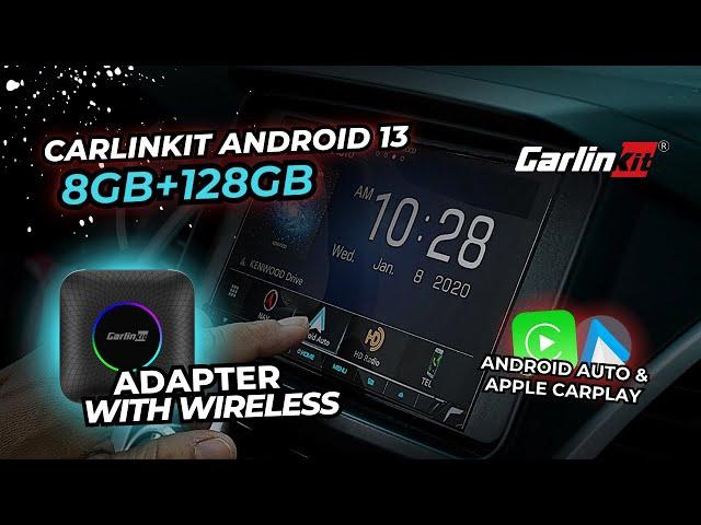 NEW! Carlinkit Android 13 8+128GB AI BOX Adapter with wireless Apple Carplay Android Auto