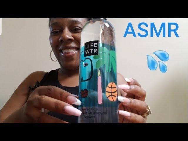 ASMR| Drinking my water... Gulping, swallowing, tapping, & whispering sounds...