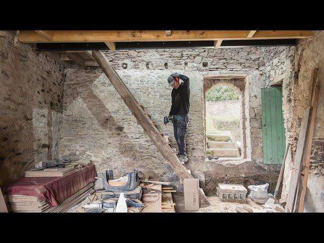 Stairs Built From Old Joists