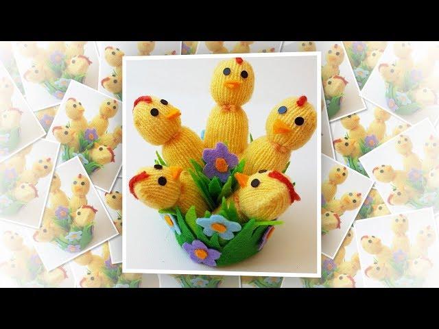 Easter chicks from gloves: craft tutorial | Пасхальный декор – цыплята из перчаток своими руками