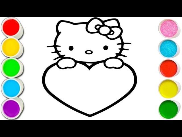 Beautiful Hello Kitty Drawing, Painting & Coloring For Kids and Toddlers_ Child Art#drawing#coloring