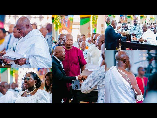 LOVELY!OTUMFUO, LADY JULIA & PREZ AKUFFO ADDO SHOWCASES THEIR DANCING SKILLS @ ST CYPRAINS CHURCH