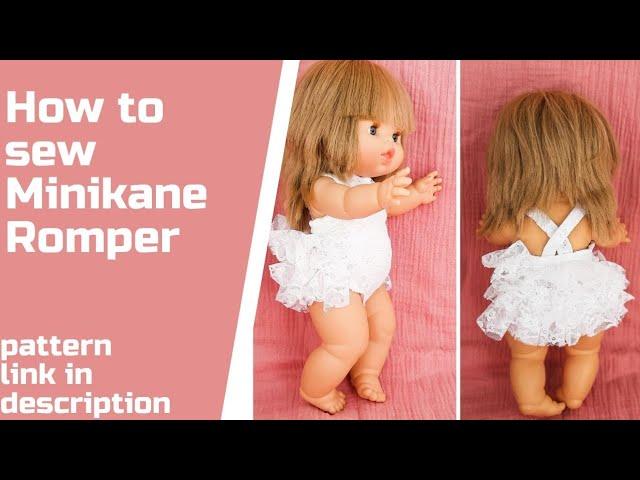 Minikane romper sewing pattern Gordi clothing sewing pattern Miniland dolls clothes pattern