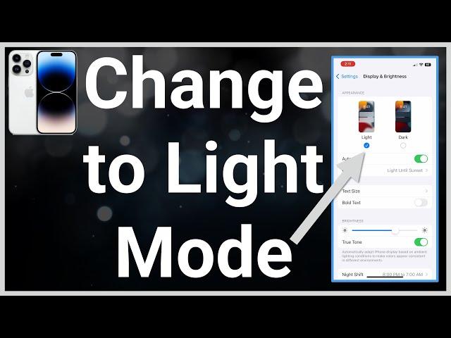 How To Change From Dark Mode To Light Mode