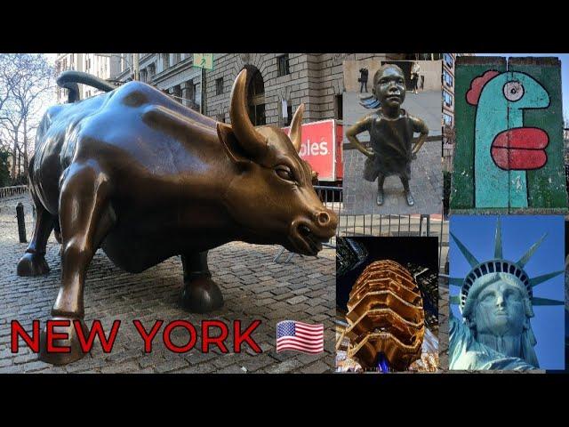 Obsessed with a bull b****, statue of liberty, bit of the berlin wall - NEW YORK 