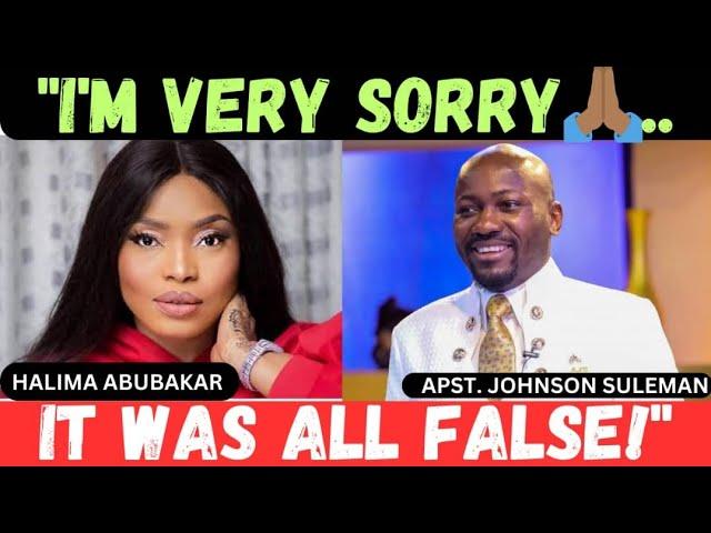  APOSTLE SULEMAN VINDICATED AS HALIMA ABUBAKAR CONFESSES AND APOLOGIZES : " IT WAS ALL LIES ..."