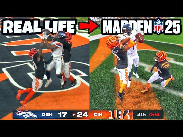 I Recreated TOP PLAYS From NFL Week 17 in Madden 25!