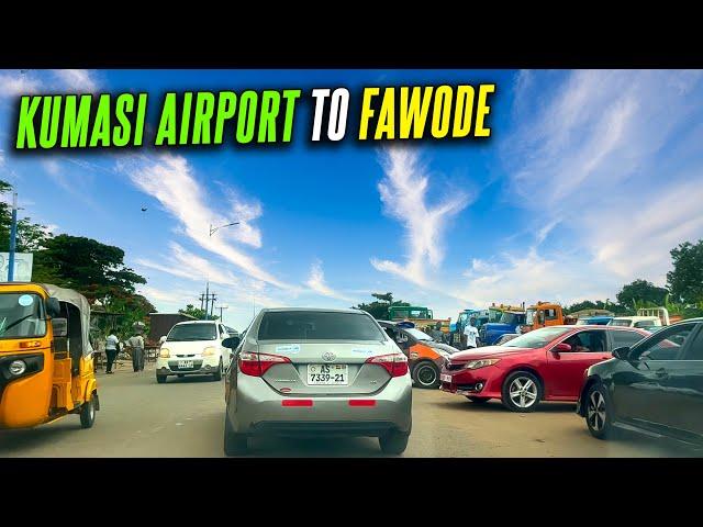 Kumasi Airport Roundabout To Fawode Via Kenyase Adwumam Road | Dashcam Drive