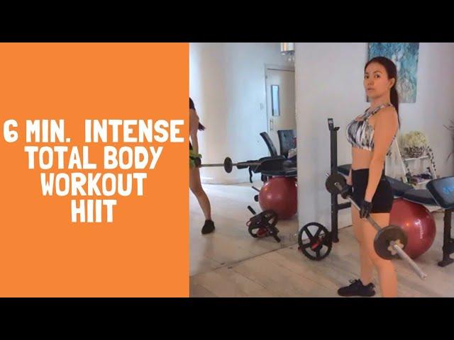 6 minutes Total body Home Workout- Abs and glutes focus