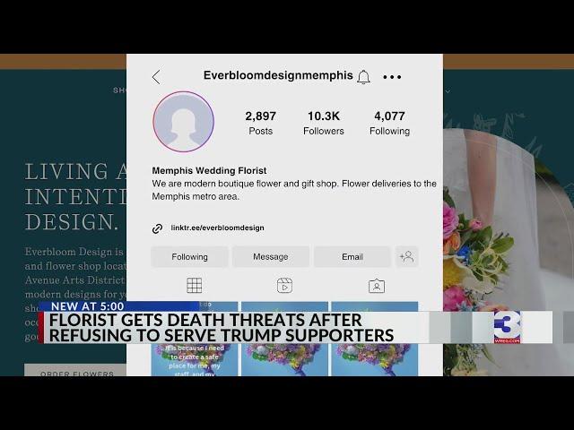 Florist gets death threats after refusing to serve Trump voters