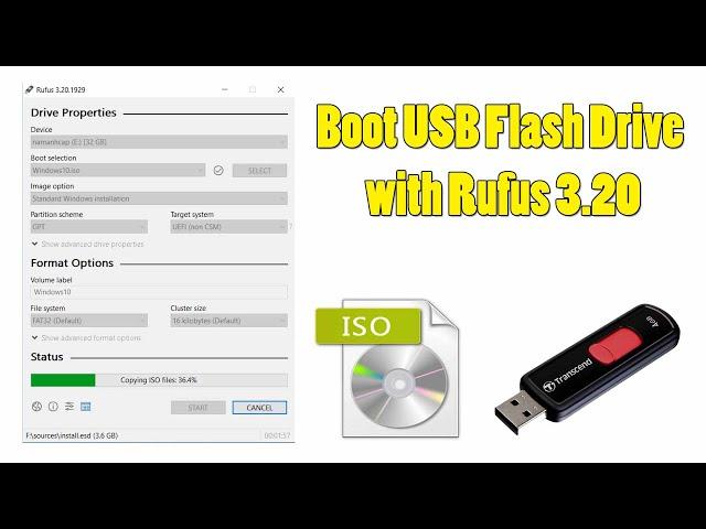 Boot USB Flash Drive with Rufus 3.20 | Windows 7/8/8.1/10/11