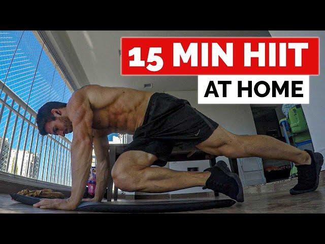 15 Min HIIT | Fat Burning Home Workout (No Equipment Required)