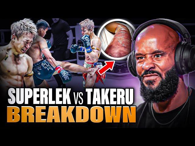 **FULL FIGHT** Superlek DESTROYS Takeru's LEG! | SUPERLEK vs TAKERU BREAKDOWN!