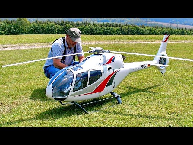 HUGE RC EUROCOPTER EC-120 B COLIBRI / SCALE MODEL TURBINE HELICOPTER / FLIGHT DEMONSTRATION !!!