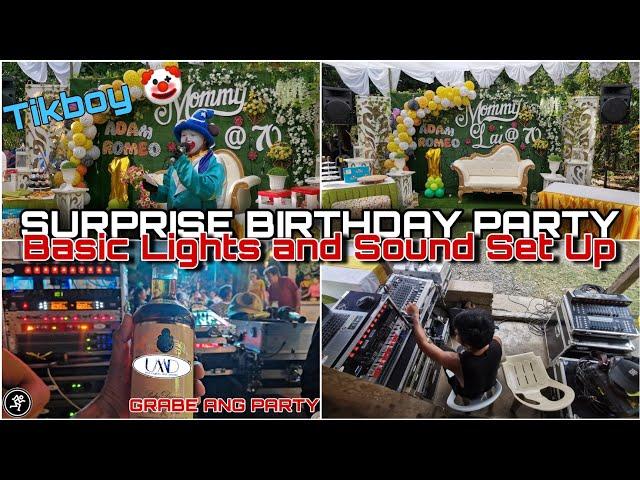 BASIC LIGHTS AND SOUND SET UP | MAY 14, 2022 | SURPRISE BIRTHDAY PARTY ( No Copyright Infringement)