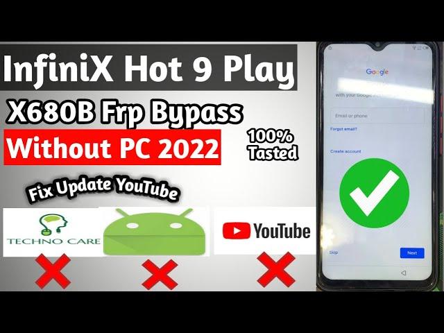 Infinix Hot 9 Play Frp Bypass 2022 Infinix X680b Frp Bypass Without Pc