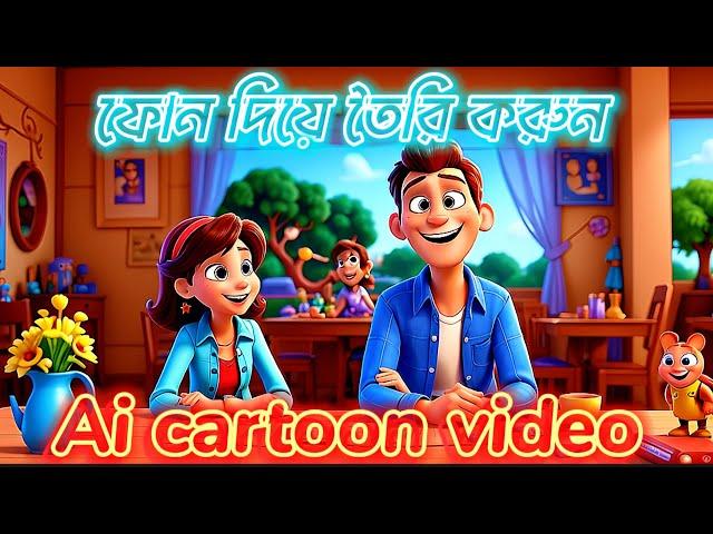 ফোন দিয়ে তৈরি করুন AI কার্টুন video | create AI cartoon video | Saif techno studio !! #aiediting